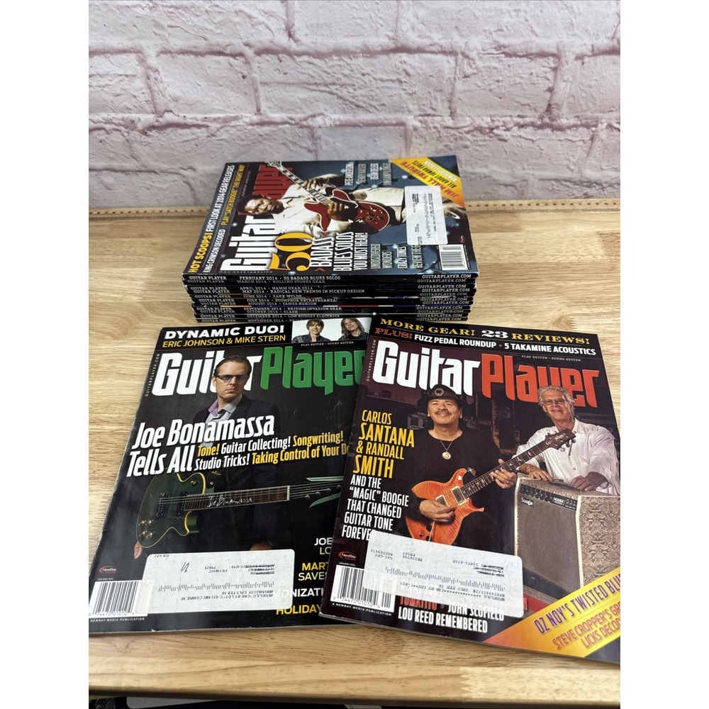 Complete 2014 guitar player magazine series. 13 Total